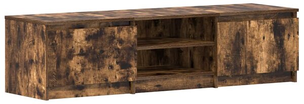 Füstös tölgy színű szerelt fa TV-szekrény 140 x 40 x 35,5 cm