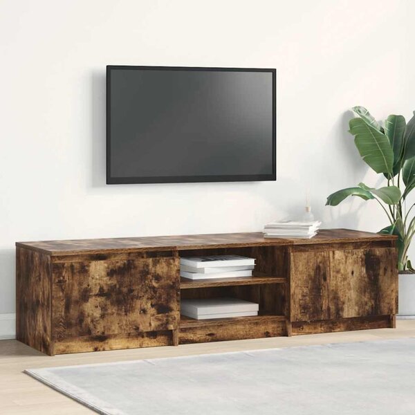 Füstös tölgy színű szerelt fa TV-szekrény 140 x 40 x 35,5 cm