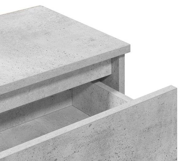 Betonszürke szerelt fa éjjeliszekrény 40 x 30 x 39 cm