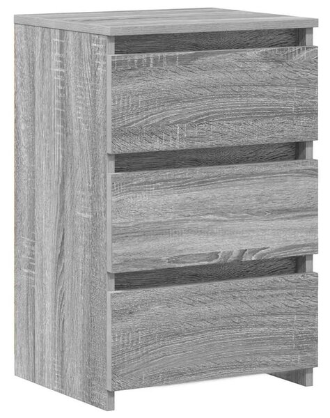2 db szürke sonoma szerelt fa éjjeliszekrény 40x35x62,5 cm