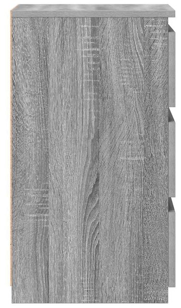 2 db szürke sonoma szerelt fa éjjeliszekrény 40x35x62,5 cm