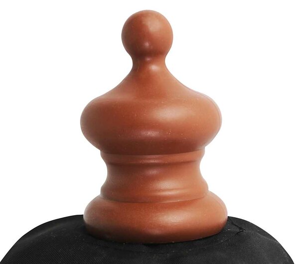 Fekete kültéri napernyő farúddal 350 cm