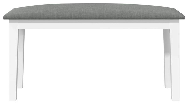 Fehér tömörfa gumiból pad 90 cm