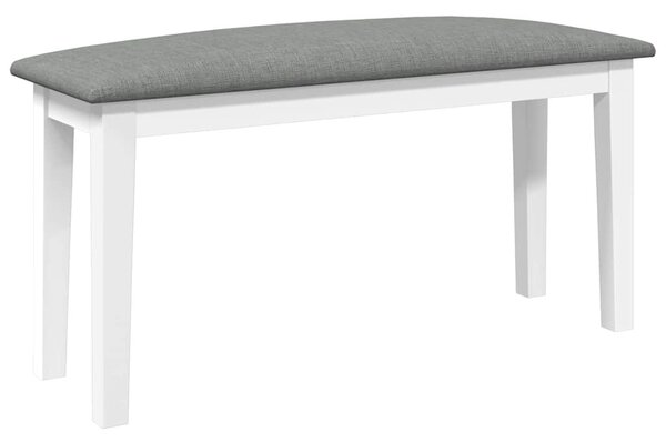 Fehér tömörfa gumiból pad 90 cm