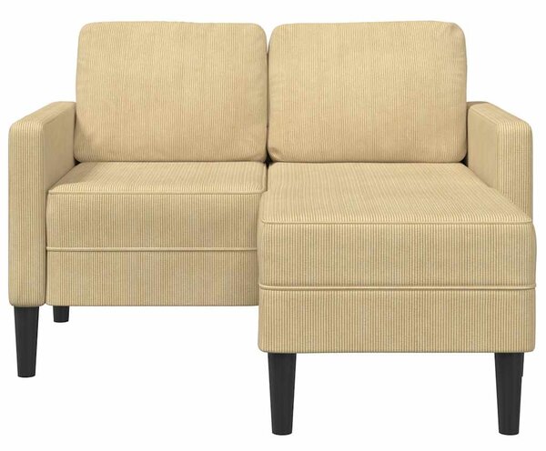 Szürke-zöld vászon 2 üléses kanapé L-alakú kanapéval 125 cm
