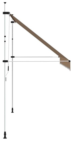 Kézzel feltekerhető napellenző kék-sárga csíkokkal 350 cm