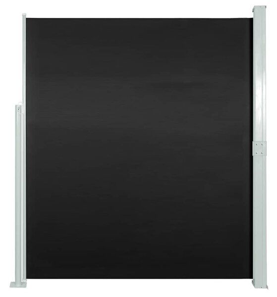 Fekete behúzható oldalsó napellenző 140 x 300 cm