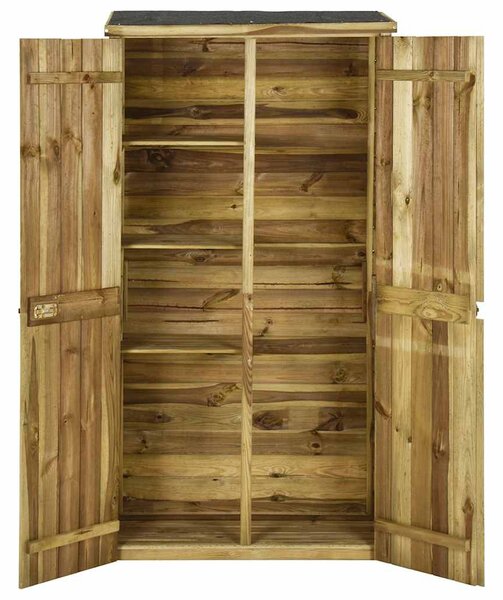 Fenyőfa kerti szerszámtároló fészer 85 x 48 x 177 cm