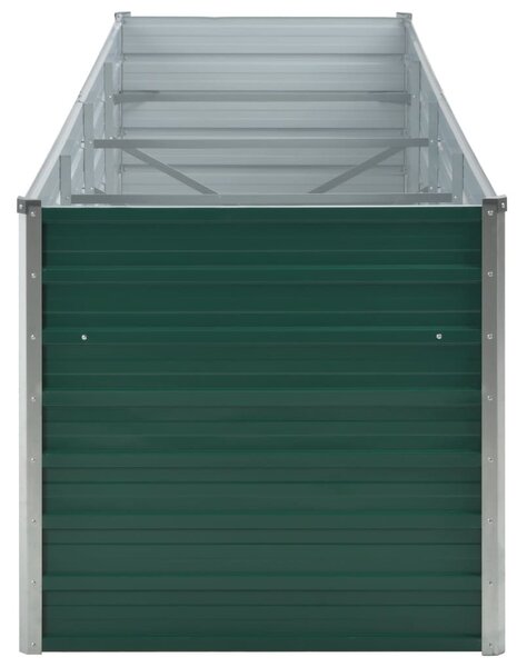 Zöld horganyzott acél kerti magaságyás 320 x 80 x 77 cm