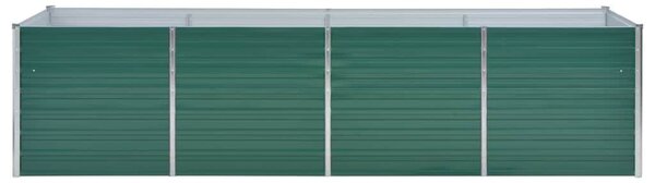 Zöld horganyzott acél kerti magaságyás 320 x 80 x 77 cm