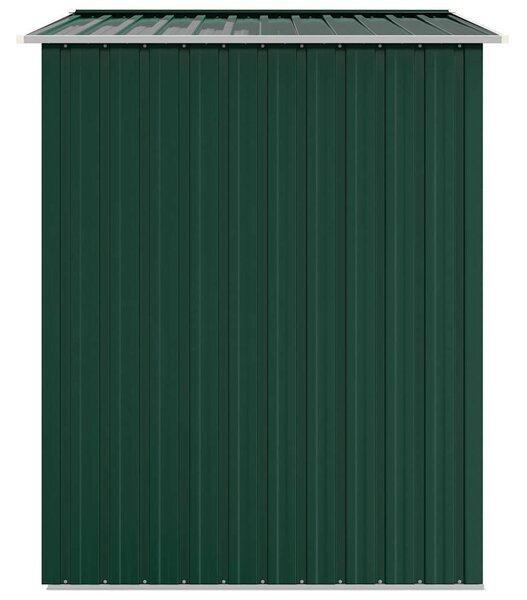 Zöld horganyzott acél kerti fészer 205 x 129 x 183 cm