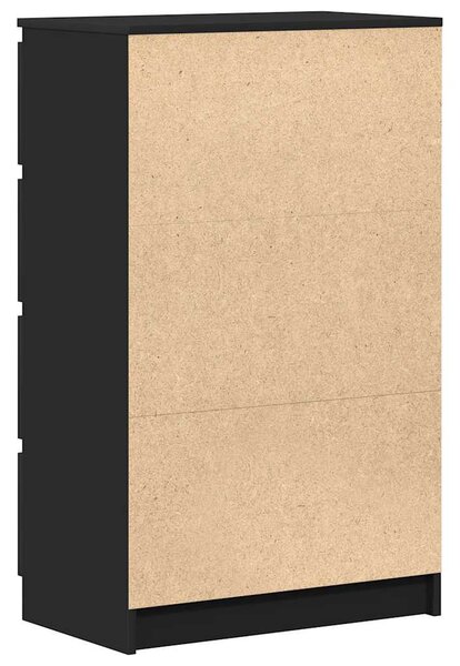 Fekete szerelt fa tálalószekrény 60 x 35 x 98,5 cm