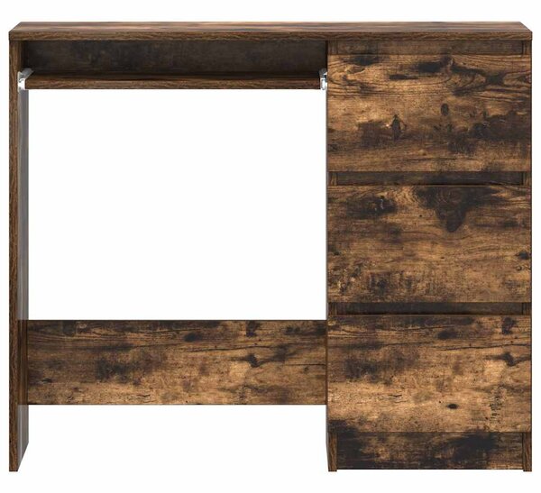 Füstös tölgy színű szerelt fa íróasztal 90 x 45 x 76 cm