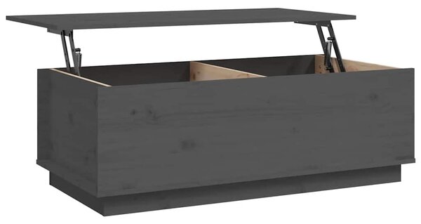 Szürke tömör fenyőfa dohányzóasztal 100 x 50 x 35 cm
