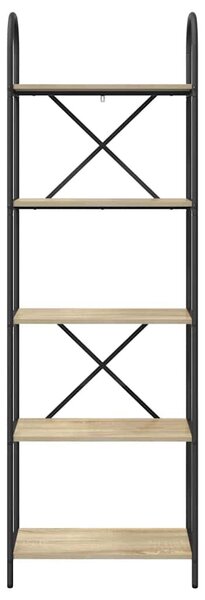 Könyvespolc 5 szintes 60 x 30 x 183 cm Szerelt fa Sonoma tölgy