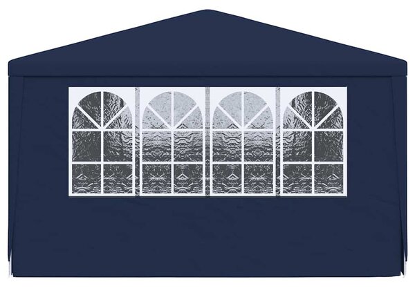 Kék rendezvénysátor oldalfalakkal 4 x 6 m 90 g/m²