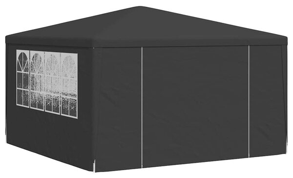 Antracitszürke rendezvénysátor oldalfalakkal 4 x 4 m 90 g/m²