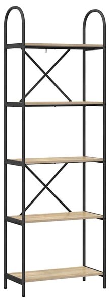 Könyvespolc 5 szintes 60 x 30 x 183 cm Szerelt fa Sonoma tölgy