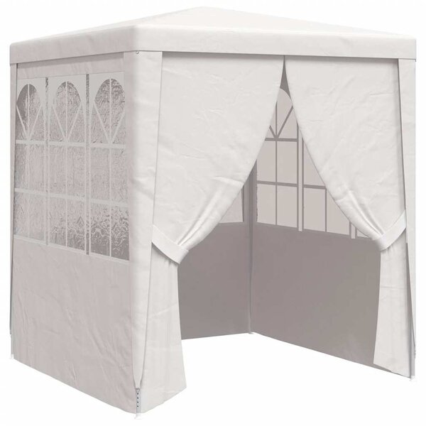 Fehér rendezvénysátor oldalfalakkal 2 x 2 m 90 g/m²