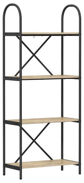 Könyvespolc 4 szintes 60 x 30 x 146 cm Szerelt fa Sonoma tölgy
