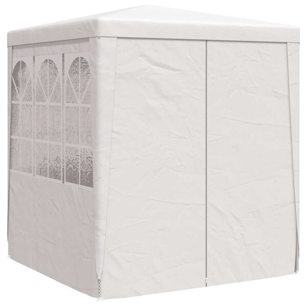 Fehér rendezvénysátor oldalfalakkal 2 x 2 m 90 g/m²
