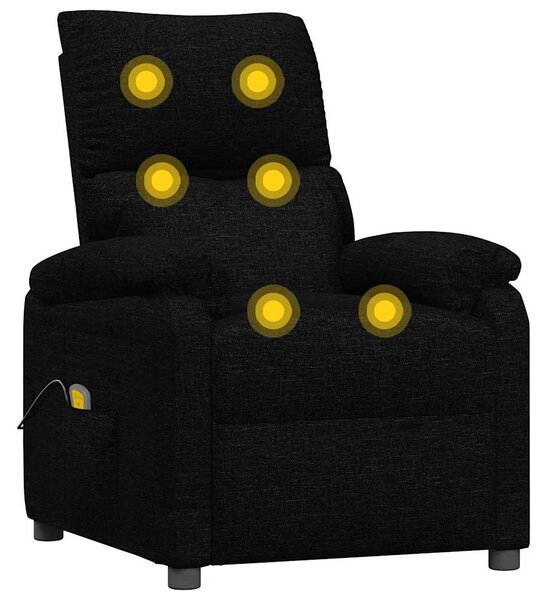 Fekete szövet masszázsfotel