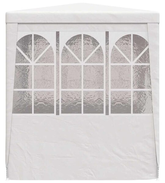 Fehér rendezvénysátor oldalfalakkal 2 x 2 m 90 g/m²