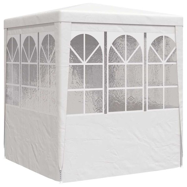 Fehér rendezvénysátor oldalfalakkal 2 x 2 m 90 g/m²