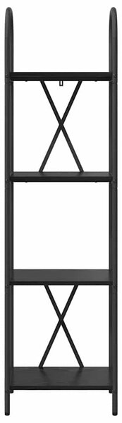 Könyvespolc 4 szintes 40 x 30 x 146 cm Szerelt fa Fekete tölgy
