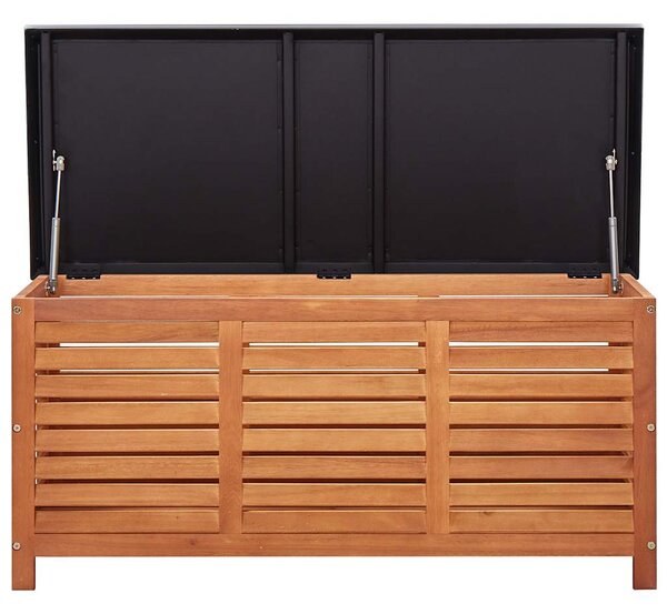 Tömör eukaliptuszfa kerti tárolóláda 117 x 50 x 55 cm