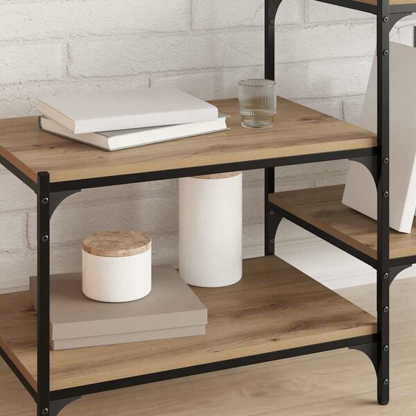 Polcos könyvespolc 3 szintes 4 db 60 x 40 x 1,5 cm Szerelt Fa