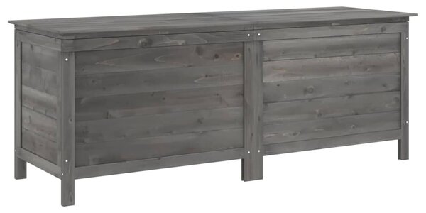 Antracit tömör fenyőfa kerti tárolóláda 150 x 50 x 56,5 cm