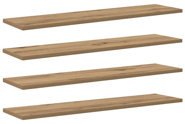 Polcos könyvespolc 3 szintes 4 db 80 x 20 x 1,5 cm Szerelt Fa