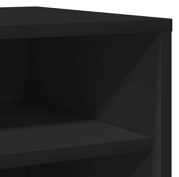 VidaX fekete forgácslap cipősszekrény 31,5 x 35 x 70 cm