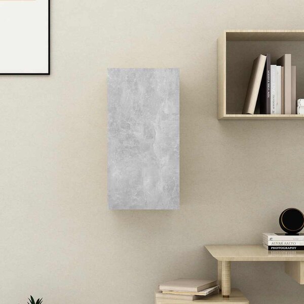 Betonszürke szerelt fa TV-szekrény 30,5 x 30 x 60 cm