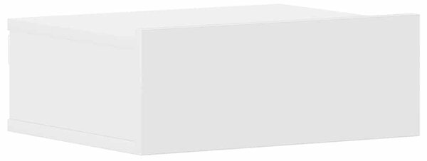 2 db fehér szerelt fa függő éjjeliszekrény 40 x 30 x 15 cm