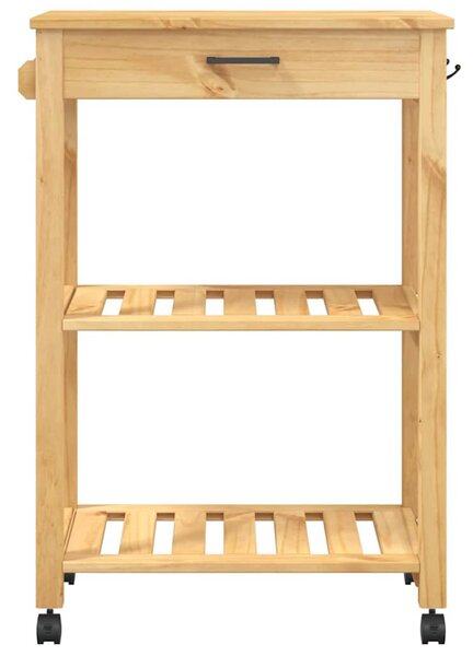 MONZA tömör fenyőfa konyhai kocsi 60 x 40 x 88,5 cm