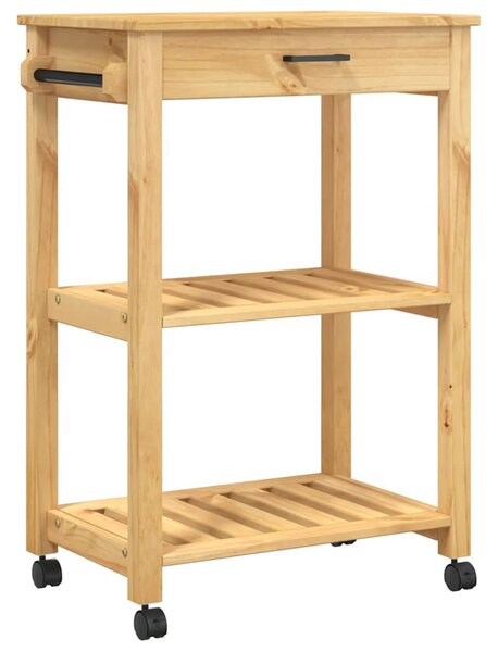 MONZA tömör fenyőfa konyhai kocsi 60 x 40 x 88,5 cm