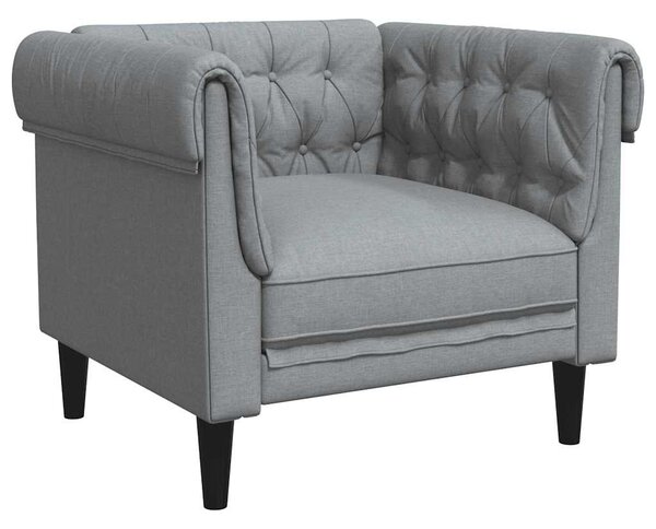 Világosszürke szövet Chesterfield kanapé