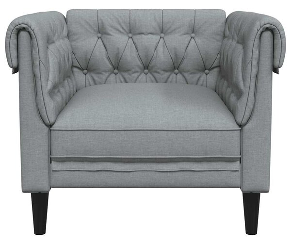 Világosszürke szövet Chesterfield kanapé