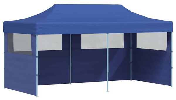 Kék összecsukható pavilon 3 x 6 m