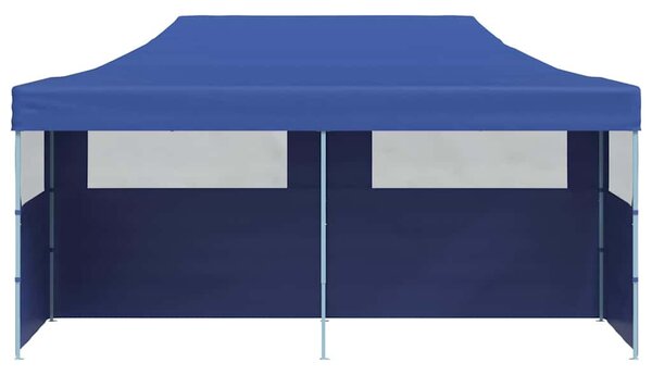 Kék összecsukható pavilon 3 x 6 m