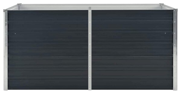 Antracitszürke horganyzott acél kerti magaságyás 160x80x77 cm