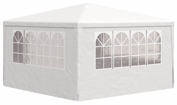 Fehér rendezvénysátor oldalfalakkal 4 x 4 m 90 g/m²