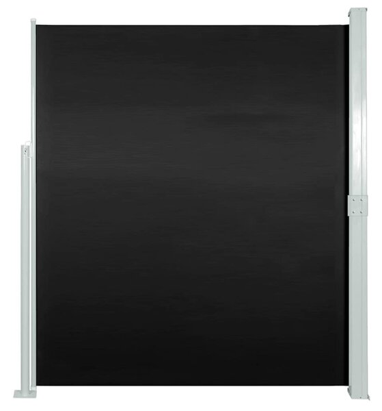 Fekete kihúzható oldalsó teraszi napellenző 170 x 300 cm
