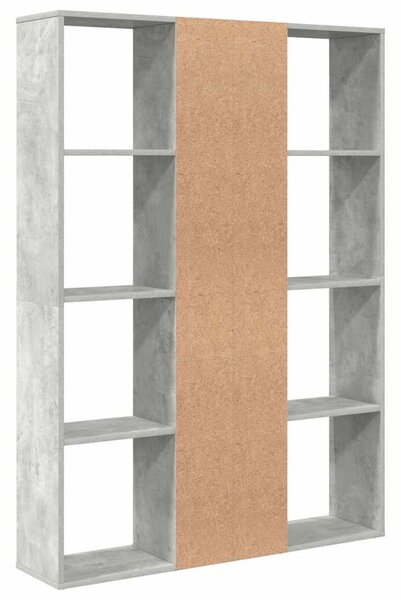 Betonszürke térelválasztó/könyvszekrény 100 x 24 x 140 cm