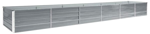 VidaXL szürke horganyzott acél kerti magaságyás 480 x 80 x 45 cm