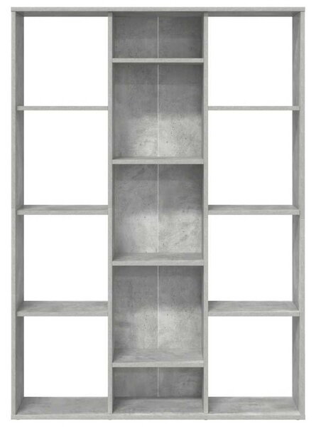 Betonszürke térelválasztó/könyvszekrény 100 x 24 x 140 cm