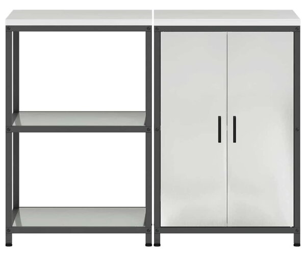 Konyhai Tároló Készlet HATTEM 2 pcs Ezüst Horganyzott Acél