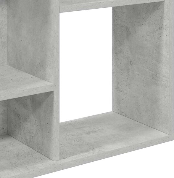 Betonszürke térelválasztó/könyvszekrény 100 x 24 x 140 cm
